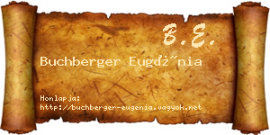 Buchberger Eugénia névjegykártya
